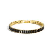 Pulseira Riviera Preta - Fecho Jóia Pulseira Riviera Preta - Fecho Jóia