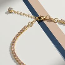 Pulseira riviera rose fosca - banhado a ouro