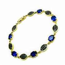 Pulseira Riviera Stones Cravejada Zirconias Banho Ouro 18k 843 Pulseira Riviera Stones Cravejada Zirconias Banho Ouro 18k 843