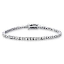 Pulseira riviera zirconia 3mm 18cm joia de prata luxo exclusivo moverich