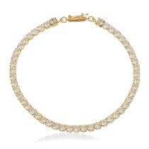 Pulseira Riviera Zircônias Unissex Banhada a Ouro 18K