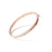 Pulseira Romana Rose Gold para Meninas - Aço de Titânio