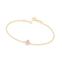 Pulseira rommanel banhada a ouro 18k com zircônia gota - tam.18cm Pulseira rommanel banhada a ouro 18k com zircônia gota - tam.18cm