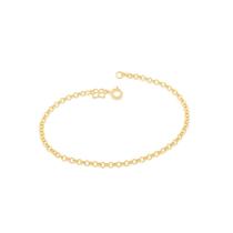 Pulseira Rommanel Banhada Ouro Elo Português 18 19cm 550426