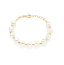 Pulseira Rommanel Banhado a Ouro 18k Pérolas 10mm 552053