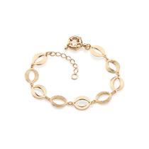 Pulseira rommanel banhado ouro 18k feminina elos ovais 21cm 18cm 551026 Pulseira rommanel banhado ouro 18k feminina elos ovais 21cm 18cm 551026
