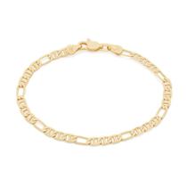 Pulseira Rommanel Banhado Ouro 18k Masculina Elos 3x1 Com Nf