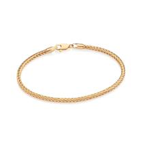 Pulseira rommanel banhado ouro 18k unissex corrente rabo raposa 19cm 552154