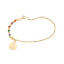 Pulseira rommanel banhado ouro 3x 24k 18k e 22k feminina mix emoções divertidamente 552160