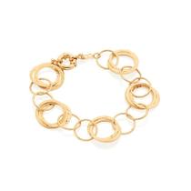 Pulseira rommanel banhado ouro 3x 24k 18k e 22k feminino círculos vazados 550788
