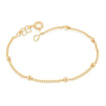 Pulseira Rommanel Banhado Ouro Com Bolas De 2mm 550195