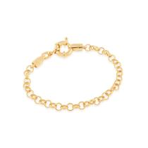 Pulseira Rommanel Banhado Ouro Fio Elo Português 550399
