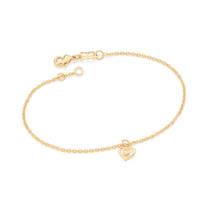 Pulseira Rommanel coração folheada a ouro (55200519)
