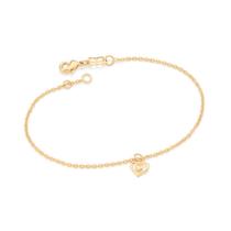 Pulseira Rommanel coração folheada a ouro (55200519)