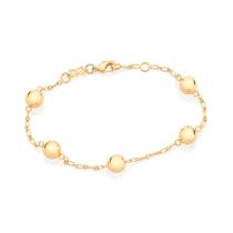 Pulseira Rommanel De Bolinha Banhada A Ouro 18k 550640