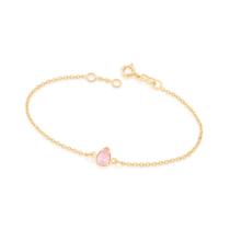Pulseira Rommanel Delicada Zircônia Gota Banhada Ouro 551583 Pulseira Rommanel Delicada Zircônia Gota Banhada Ouro 551583