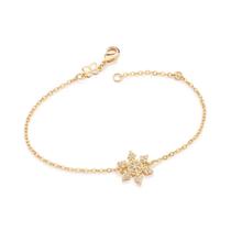 Pulseira rommanel feminina banhado ouro 18k pingente floco de neve 552189 Pulseira rommanel feminina banhado ouro 18k pingente floco de neve 552189