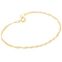 Pulseira Rommanel Feminino Fio Dourado Cingapura 19 Cm