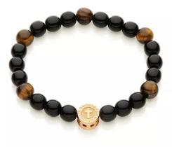 Pulseira Rommanel Fol Masculina Livrai-nos Do Mal 551642