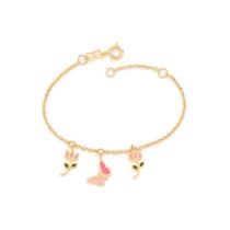 Pulseira Rommanel Infantil Com Tulipa E Borboleta 551673