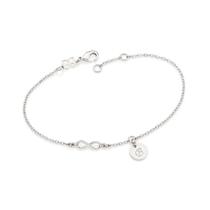 Pulseira Rommanel Pingente Infinito Medalha Letra 352004