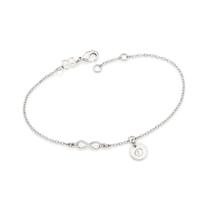 Pulseira Rommanel Pingente Infinito Medalha Letra 352004 Pulseira Rommanel Pingente Infinito Medalha Letra 352004