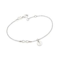 Pulseira Rommanel Pingente Infinito Medalha Letra 352004 Pulseira Rommanel Pingente Infinito Medalha Letra 352004