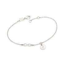 Pulseira Rommanel Pingente Infinito Medalha Letra 352004 Pulseira Rommanel Pingente Infinito Medalha Letra 352004