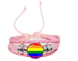 Pulseira Rosa Lgbt Arco Íris Colorida material sintético Pulseira Rosa Lgbt Arco Íris Colorida material sintético