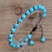 Pulseira Rosso Shambala Howlite Turquesa 22cm Pulseira Rosso Shambala Howlite Turquesa 22cm