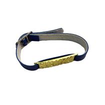 Pulseira Salmo 128 material sintético Azul com Dourado - 10 Unidades Pulseira Salmo 128 material sintético Azul com Dourado - 10 Unidades