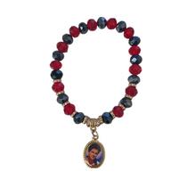 Pulseira Santo Jovem Carlo Acutis Padroeiro Cristal 8mm