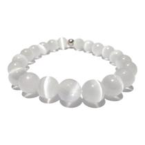 Pulseira Selenita Natural Redondo Cristal Purificar