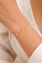 Pulseira semi joia classica com mini perolas Pulseira semi joia classica com mini perolas
