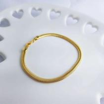 Pulseira Semi Joia Malha Serpente 20 cm Pulseira Semi Joia Malha Serpente 20 cm