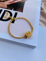 Pulseira Semi Joia Personalizada com letra D inicial do nome