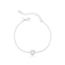Pulseira Semijoia Chapada com Detalhe Ponto de Luz