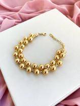 Pulseira Semijoia de Bolas Zigzag Pulseira Semijoia de Bolas Zigzag