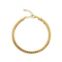 Pulseira Semirigida Banhada a Ouro - Bárbara - Acessório Elegante e Sofisticado