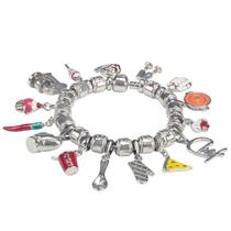 Pulseira sense completa 15 berloq+14 separ prata