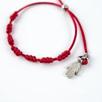Pulseira Sete Nós Vermelha Kabbalah Mão de Deus Cetim