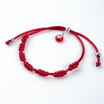 Pulseira Sete Nós Vermelha Kabbalah Olho Grego Cetim - Lua Mística - 100% Original - Loja Oficial