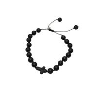 Pulseira Shambala Ônix Fosco Com Cruz 18 A 22 Cm Rosso Pulseira Shambala Ônix Fosco Com Cruz 18 A 22 Cm Rosso