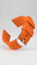 Pulseira Silicone 22mm Fivela Aço Inox Laranja Pulseira Silicone 22mm Fivela Aço Inox Laranja