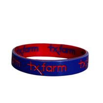 Pulseira Silicone Adulto TX Farm Double Color- Texas Farm Original Ref:40308