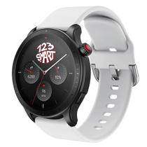 Pulseira Silicone Colorida compatível com GTR4 GTR 4 A2166 / GTR3 / GTR2 / Stratos 2 2s 3 - Branco