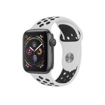 Pulseira Silicone Compatível Com Apple Watch 38/40/41mm Branca e Preta Gorila Shield