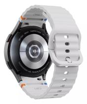 Pulseira Silicone Compavel Com Galaxy Watch 4 5 6 7 Fe 40mm 42mm 43mm 44mm 45mm 46mm 47mm Cinza