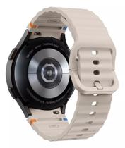 Pulseira Silicone Compavel Com Galaxy Watch 4 5 6 7 Fe 40mm 42mm 43mm 44mm 45mm 46mm 47mm Starlight