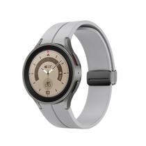 Pulseira Silicone Fecho Magnético para Galaxy Watch 5 Watch5 Watch 4 Watch4 - Cinza Claro